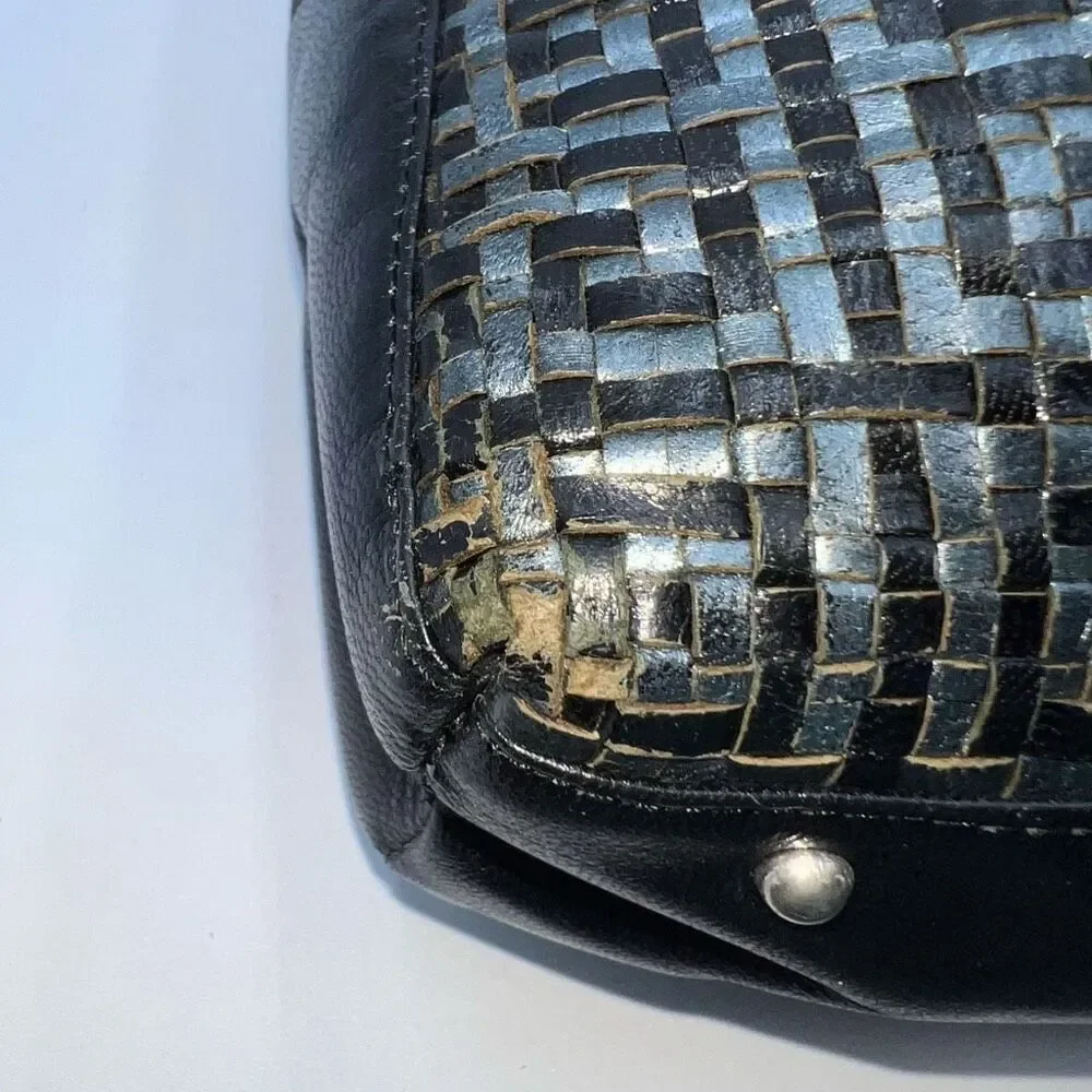 Givenchy Vintage Woven Signature with Acrylic Handles
